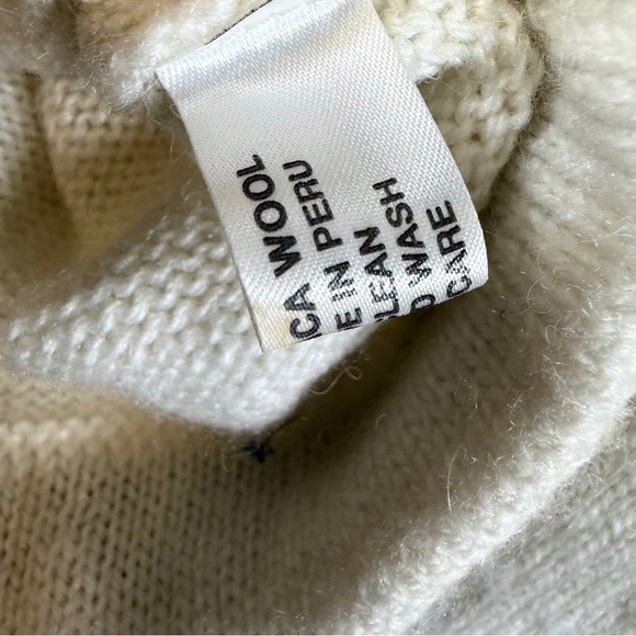 Alpaca Wool Sweater Size Medium Full Zip Top Pockets Lightweight - Picture 6 of 6